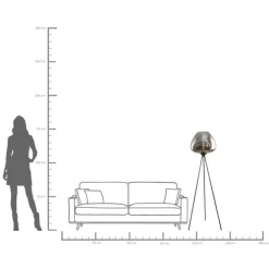 Lampadaire Sphere smoke 146cm