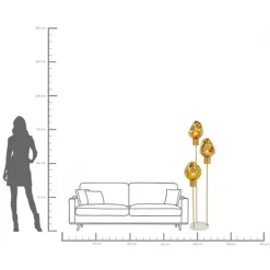 Lampadaire Supernova ambre