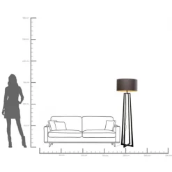 Lampadaire Timon noir 160cm