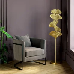 Lampadaire Yuva doré 160cm