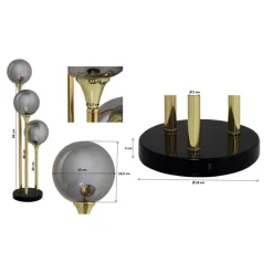 Lampe à poser Al Capone Tre 83cm