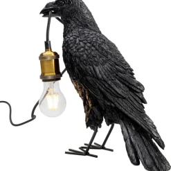 Lampe à poser Animal Crow noir mat 34cm