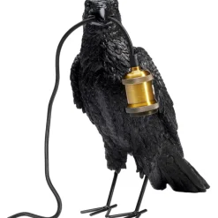 Lampe à poser Animal Crow noir mat 34cm
