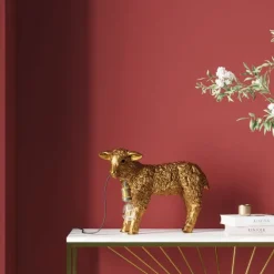 Lampe à poser Animal Flower Sheep doré 36cm