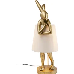 Lampe à poser Animal Rabbit doré/blanc 88cm