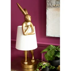 Lampe à poser Animal Rabbit doré/blanc 88cm