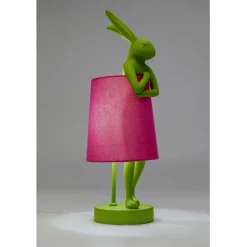 Lampe à poser Animal Rabbit vert/fuchsia 50cm