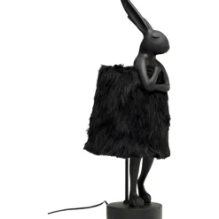 Lampe à poser Animal Rabbit Fur noir/doré 68cm