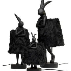 Lampe à poser Animal Rabbit Fur noir/doré 68cm