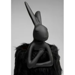 Lampe à poser Animal Rabbit Fur noir/doré 68cm