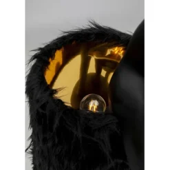 Lampe à poser Animal Rabbit Fur noir/doré 68cm