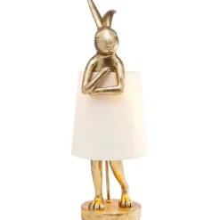 Lampe á poser Animal Rabbit doré/blanc 68cm