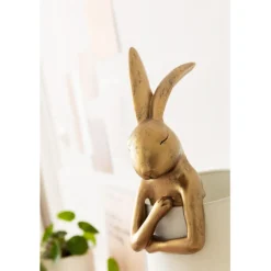 Lampe á poser Animal Rabbit doré/blanc 68cm