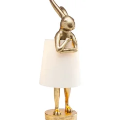 Lampe á poser Animal Rabbit doré/blanc 68cm