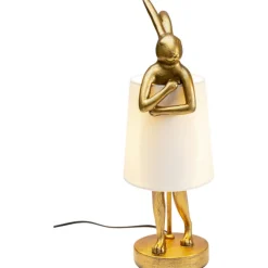 Lampe à poser Animal Rabbit doré/blanc 50cm