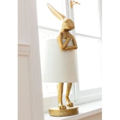 Lampe à poser Animal Rabbit doré/blanc 50cm