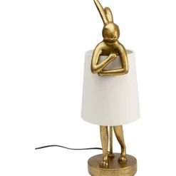 Lampe à poser Animal Rabbit doré/blanc 50cm