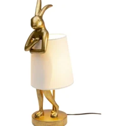 Lampe à poser Animal Rabbit doré/blanc 50cm
