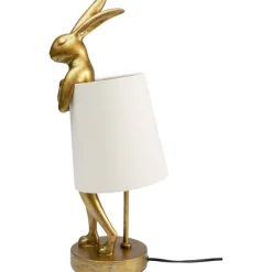 Lampe à poser Animal Rabbit doré/blanc 50cm