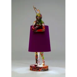 Lampe à poser Animal Rabbit Graffiti/violet 50cm