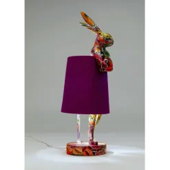 Lampe à poser Animal Rabbit Graffiti/violet 50cm