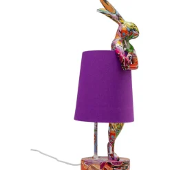 Lampe à poser Animal Rabbit Graffiti/violet 50cm