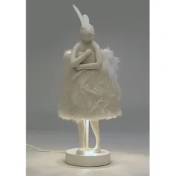 Lampe à poser Animal Rabbit Fur blanc/argenté 50cm