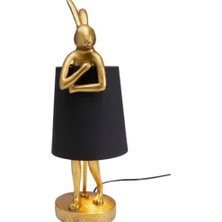 Lampe à poser Animal Rabbit doré/noir 50cm