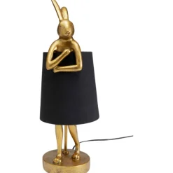 Lampe à poser Animal Rabbit doré/noir 50cm