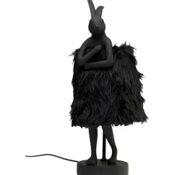 Lampe à poser Animal Rabbit Fur noir/doré 50cm