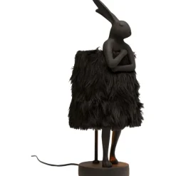 Lampe à poser Animal Rabbit Fur noir/doré 50cm