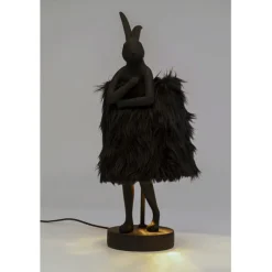 Lampe à poser Animal Rabbit Fur noir/doré 50cm