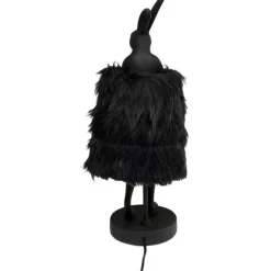 Lampe à poser Animal Rabbit Fur noir/doré 50cm