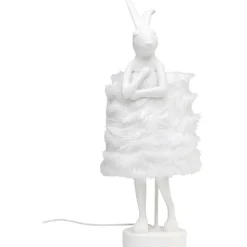 Lampe à poser Animal Rabbit Fur blanc/argenté 68cm