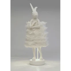 Lampe à poser Animal Rabbit Fur blanc/argenté 68cm