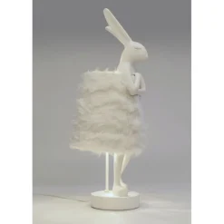 Lampe à poser Animal Rabbit Fur blanc/argenté 68cm
