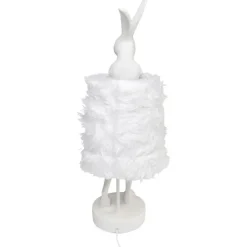 Lampe à poser Animal Rabbit Fur blanc/argenté 68cm