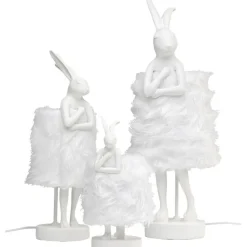 Lampe à poser Animal Rabbit Fur blanc/argenté 68cm