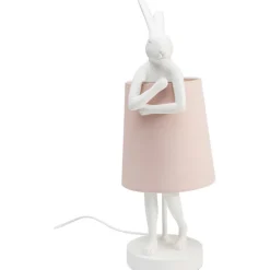 Lampe à poser Animal Rabbit blanc/rose 50cm