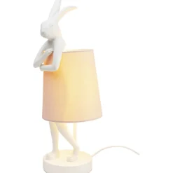 Lampe à poser Animal Rabbit blanc/rose 50cm
