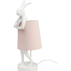 Lampe à poser Animal Rabbit blanc/rose 50cm