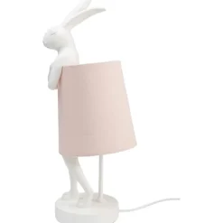 Lampe à poser Animal Rabbit blanc/rose 50cm