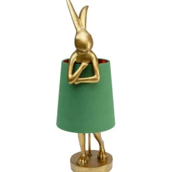 Lampe à poser Animal Rabbit doré/vert 68cm