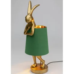 Lampe à poser Animal Rabbit doré/vert 68cm
