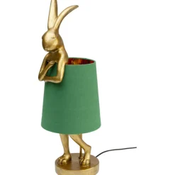 Lampe à poser Animal Rabbit doré/vert 68cm