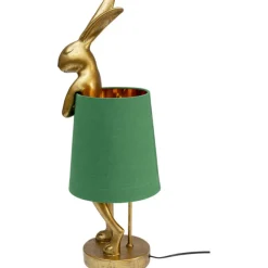 Lampe à poser Animal Rabbit doré/vert 68cm