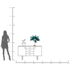 Lampe à poser Feather Palm vert 60cm