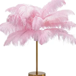 Lampe à poser Feather Palm fuchsia 60cm