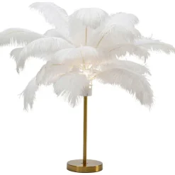 Lampe à poser Feather Palm blanc 60cm