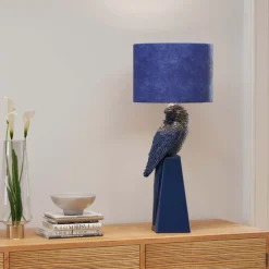 Lampe à poser Parrot bleu 84cm